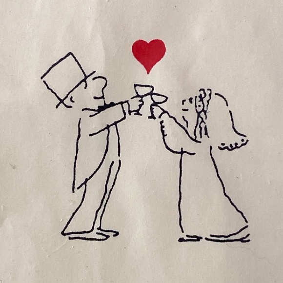 VTG 1970s Wedding Gift Wrap Hallmark Wrapping Paper NIP 2 Sheets - Picture 5 of 7